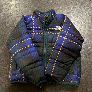 The North Face Kids Jacket - Blue and Orange Plaid